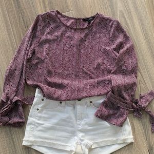 Burgundy Sheer Blouse (Banana Republic)